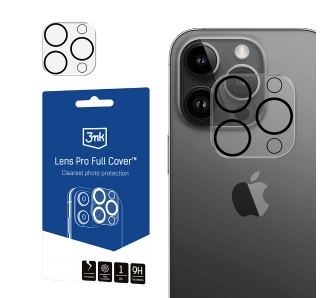 Szkło hartowane 3mk Lens Pro Full Cover do iPhone 15 Pro / 15 Pro Max