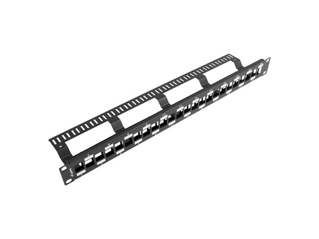 Patch panel Lanberg PPKS-1224-B PUSTY 24 PORT 1U 19" Czarny