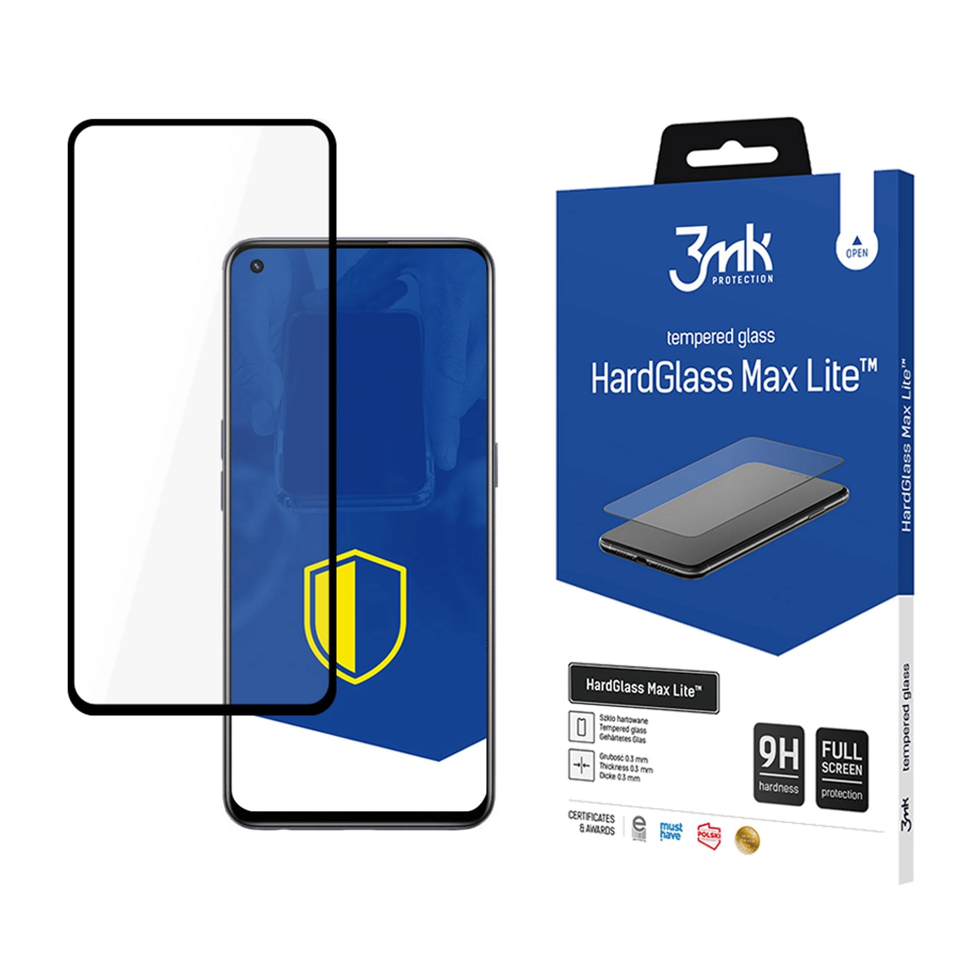Szkło hartowane 3mk HardGlass Max Lite Black do Realme GT Master