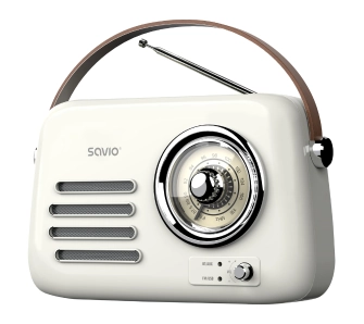 Radioodbiornik Savio RS-02 Przenośny akumulatorowy Biały