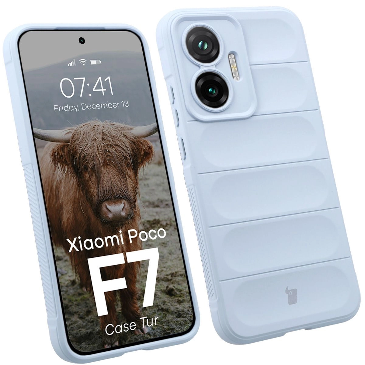 Etui Bizon Tur do Xiaomi Poco F7 Jasnoniebieski