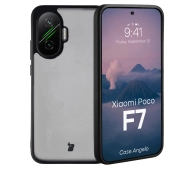 Bizon Angelo do Xiaomi POCO F7 Przydymione z czarną ramką