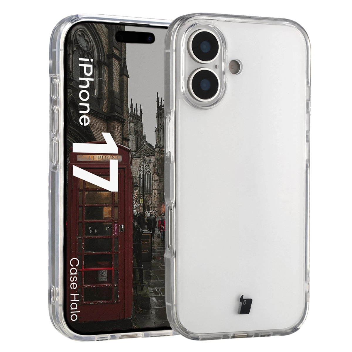 Etui Bizon Halo do Apple iPhone 17 Przezroczysty