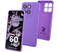 Bizon Soft do Motorola Edge 60 Pro Fioletowy