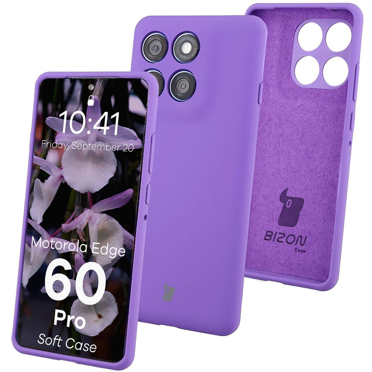Bizon Soft do Motorola Edge 60 Pro Fioletowy