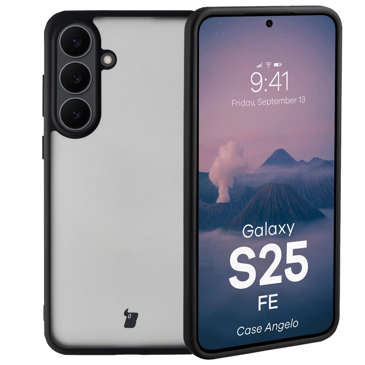 Etui Bizon Angelo do Samsung Galaxy S25 FE z czarną ramką