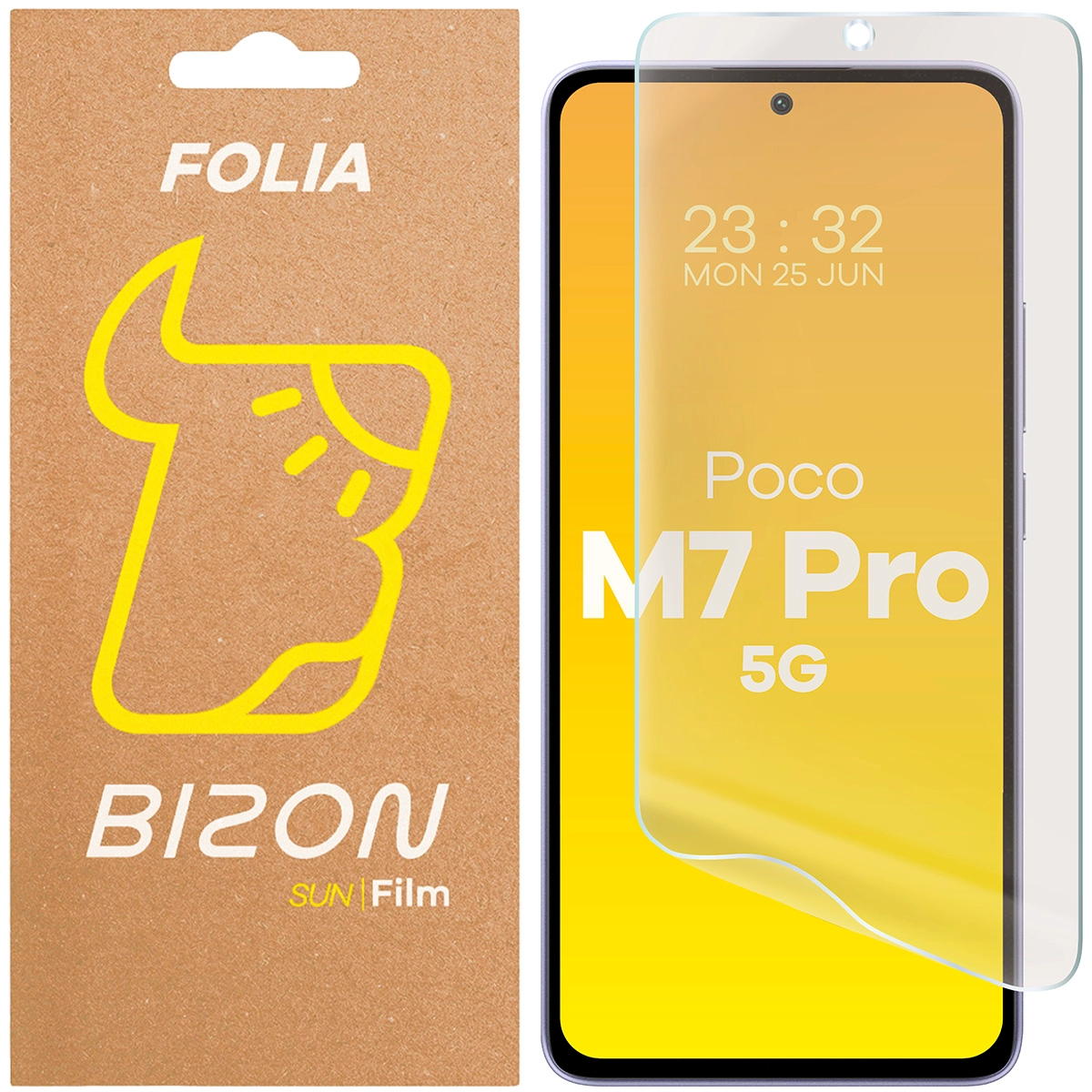 Folia ochronna Bizon matowa Film Sun do Xiaomi Poco M7 Pro 5G