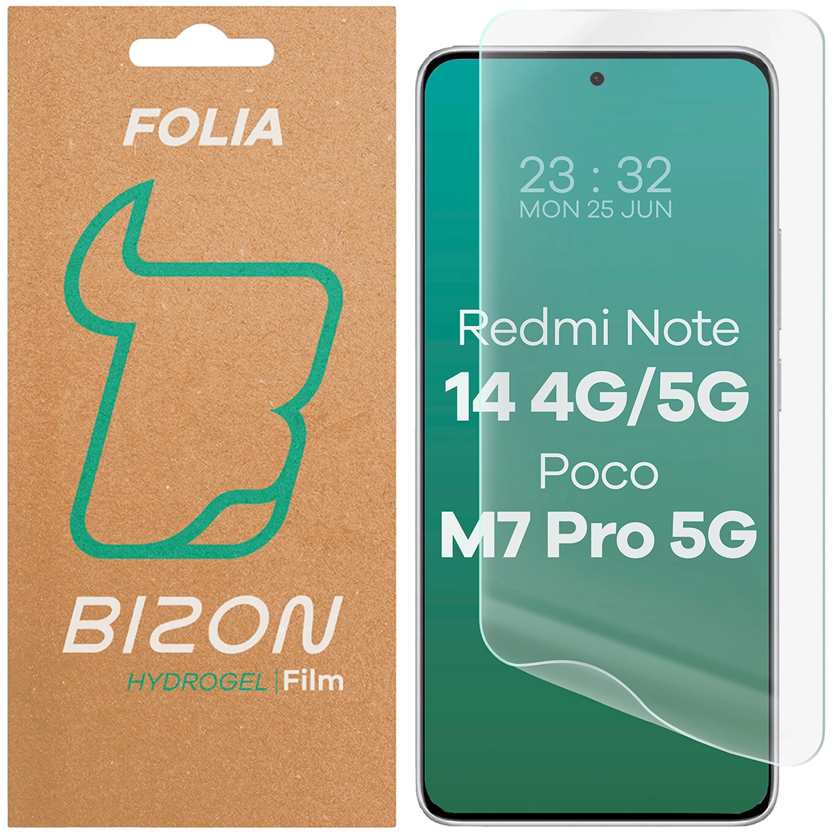 Folia hydrożelowa Bizon na ekran Hydrogel Front do Xiaomi Redmi Note 14 4G/5G 1 sztuka