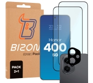 Bizon 2x szkło + szybka na aparat Edge 2 Pack do Honor 400 5G