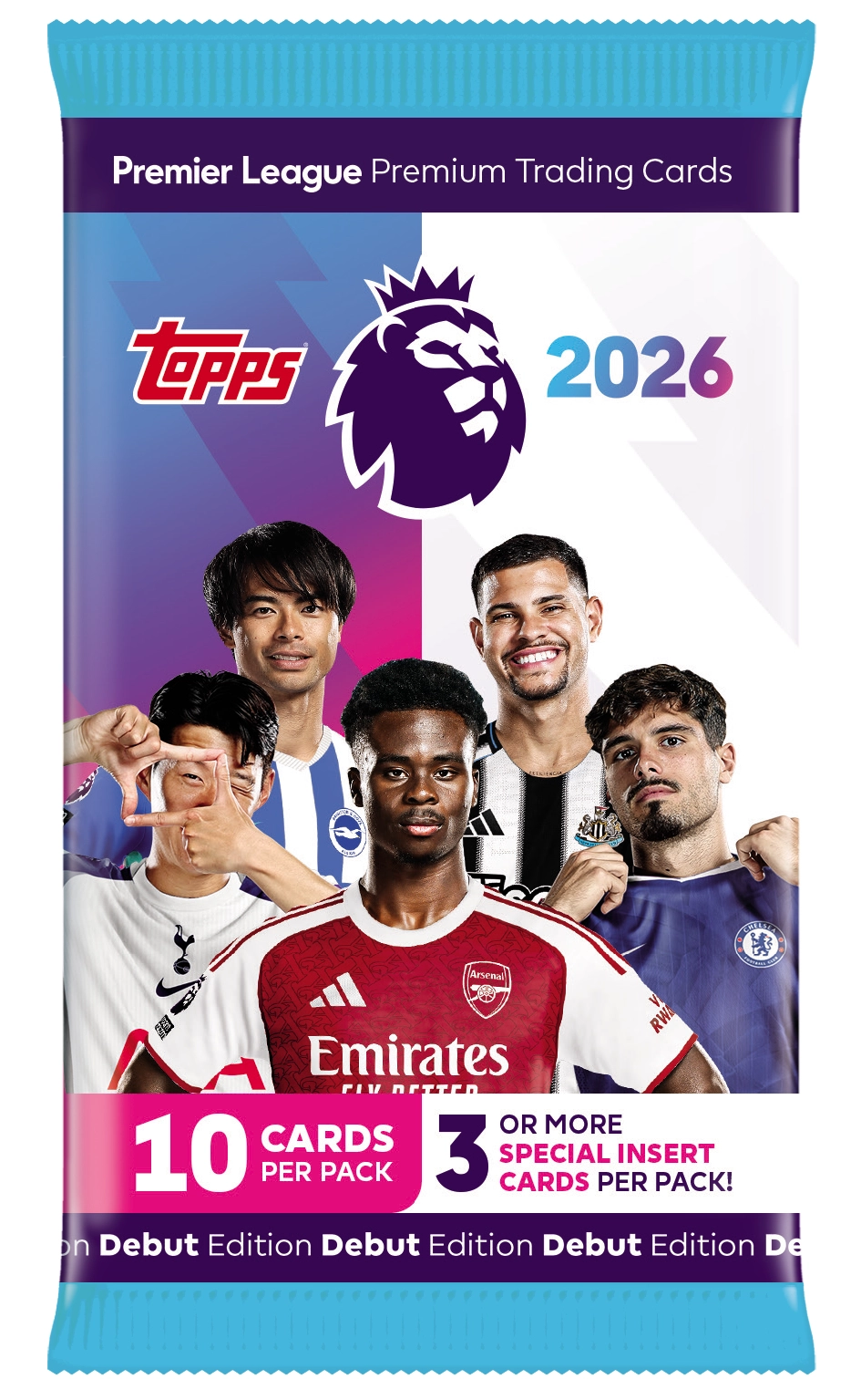Karty kolekcjonerskie Topps Premier League 2026 - Saszetka z 10 kartami