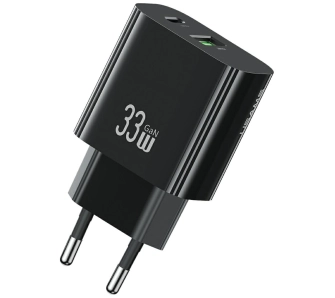 Ładowarka sieciowa USAMS CC317 T65 33W 1x USB-C 1x USB-A Czarny