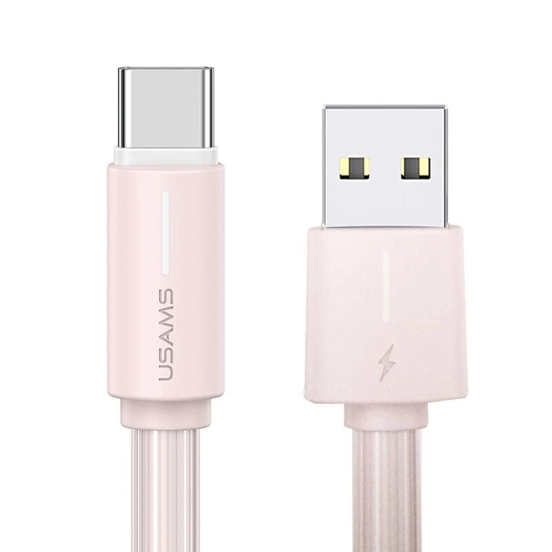 Kabel USAMS 3A YU Series USB-C do USB-A 1m Różowy
