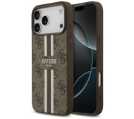 Guess 4G Printed Stripes MagSafe do iPhone 17 Pro Max Brązowy