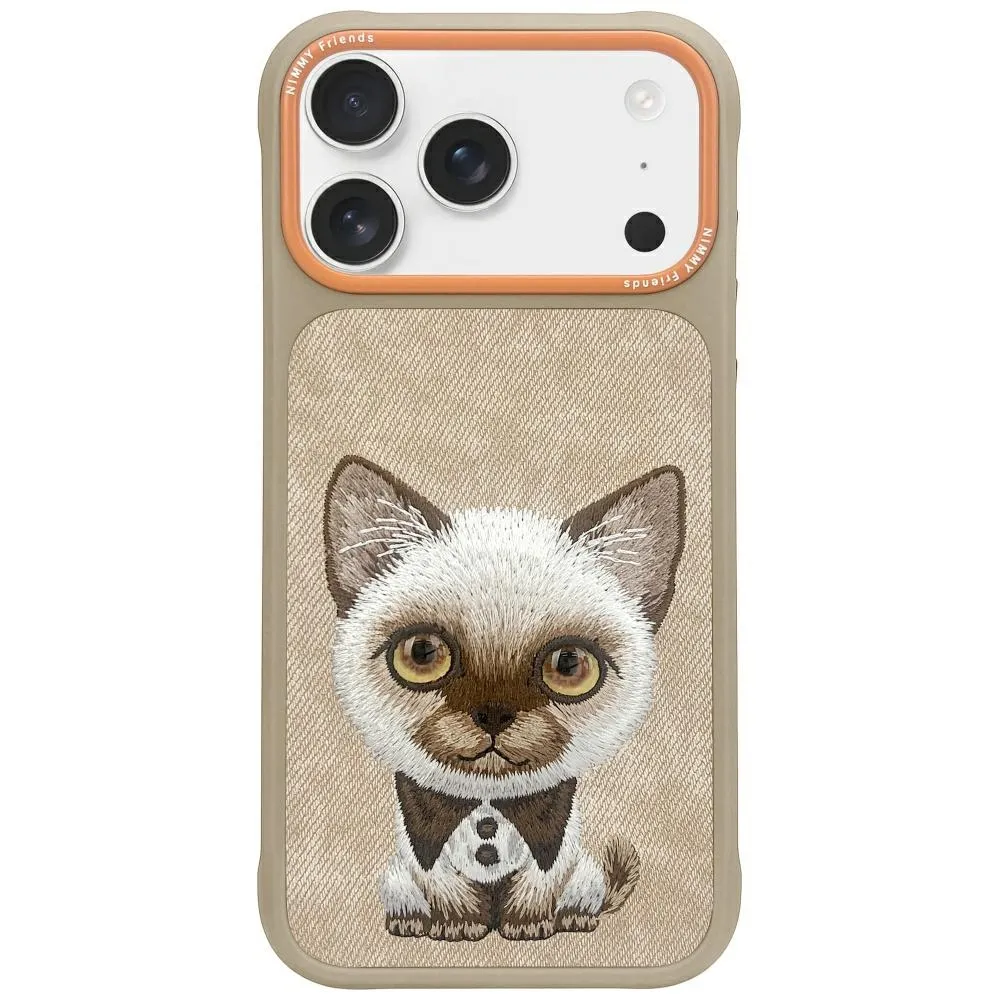Etui Nimmy Big Eyed Pet 2.0 Cat do iPhone 17 Pro Max Beżowy