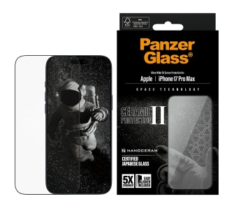 Szkło ochronne PanzerGlass Ceramic II Ultra-Wide Fit do iPhone 17 Pro Max