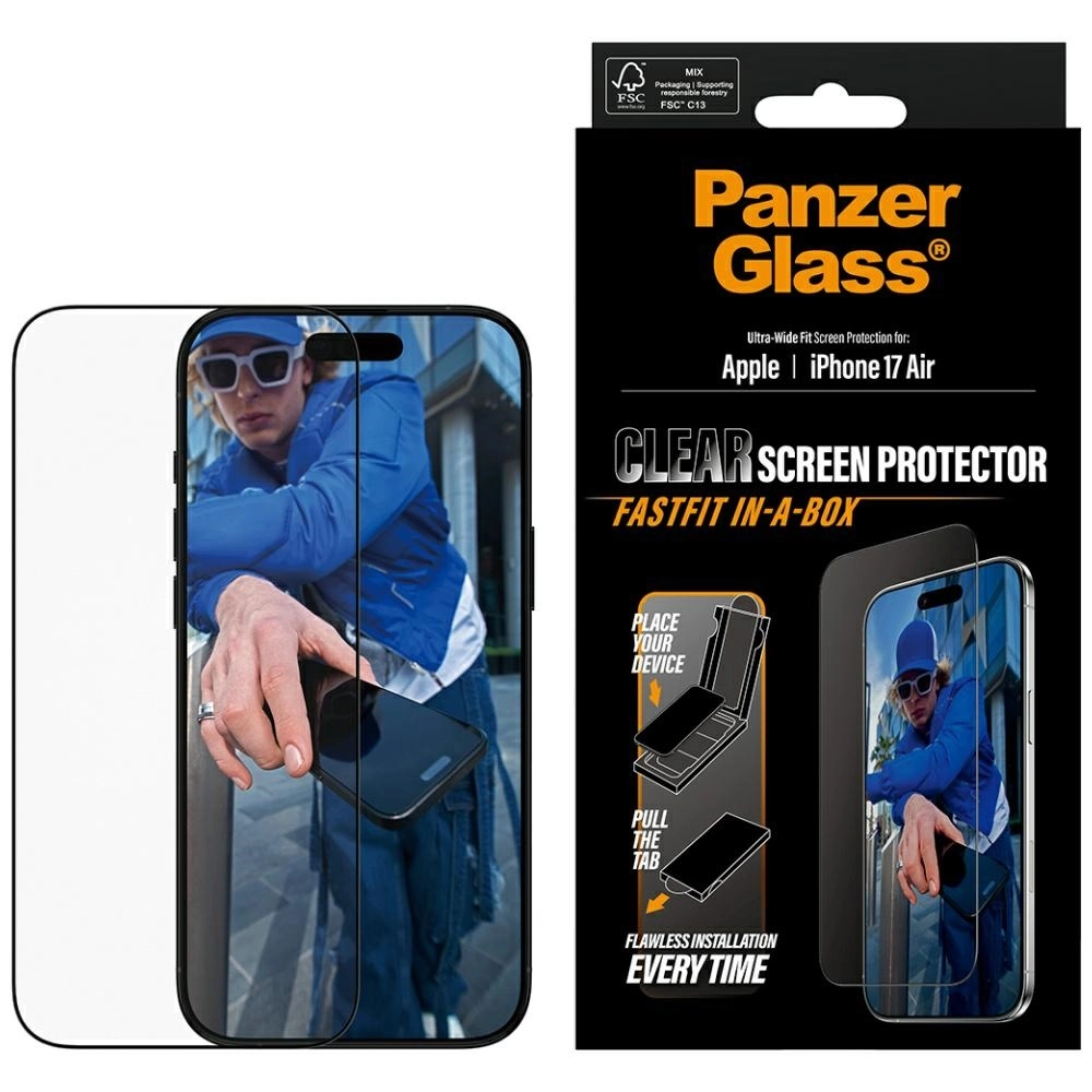 Szkło hartowane PanzerGlass Ultra-Wide Fit Fastfit do iPhone Air