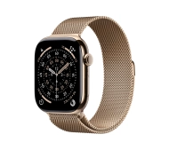 Apple Watch Series 11 GPS + Cellular 46mm Tytan Złoty Bransoleta mediolańska Złoty M/L