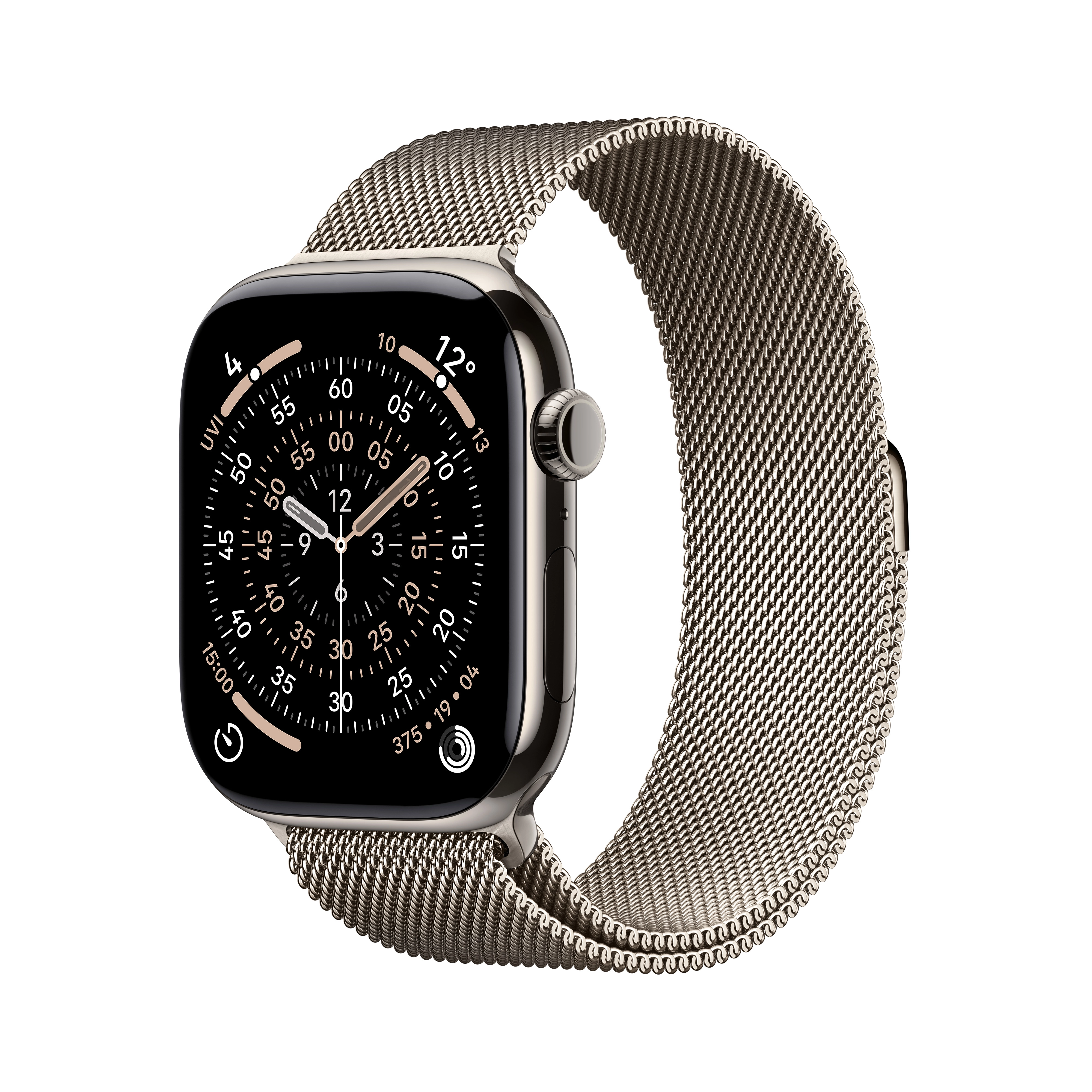 Apple Watch Series 11 GPS + Cellular 46mm Tytan Naturalny Bransoleta mediolańska Naturalny M/L