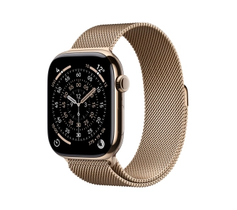 Apple Watch Series 11 GPS + Cellular 42mm Tytan Złoty Bransoleta mediolańska Złoty