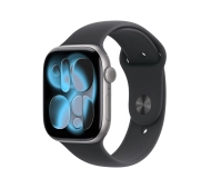 Apple Watch Series 11 GPS 42mm z aluminium Gwiezdna szarość Pasek sportowy Czarny M/L