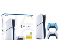 Sony PlayStation 5 Slim E Chassis (PS5) 1TB z napędem + Dodatkowy Pad Gwiezdny błęłkit