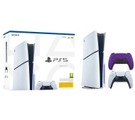 Sony PlayStation 5 Slim E Chassis (PS5) 1TB z napędem + Dodatkowy Pad Fioletowy