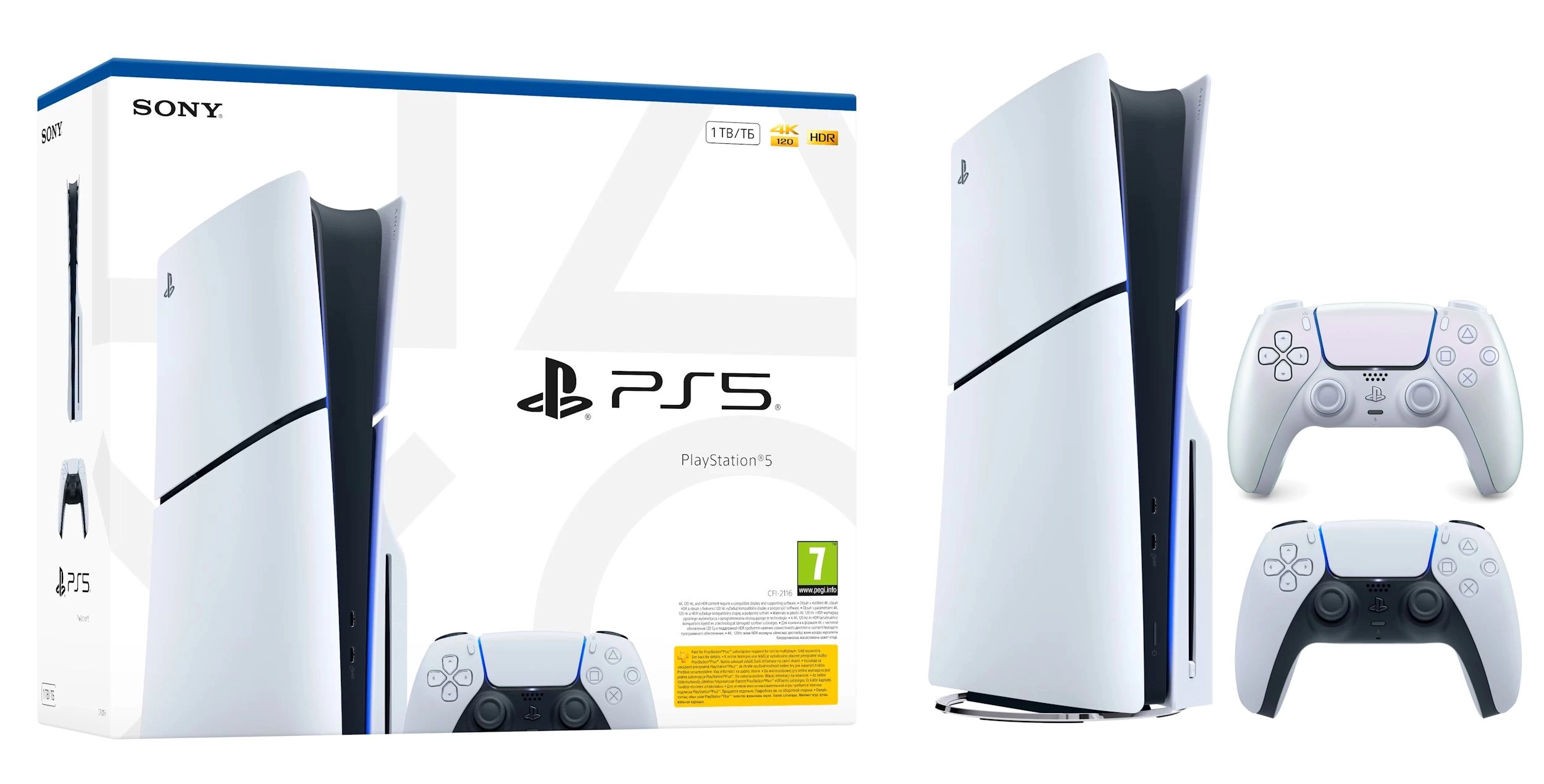 Konsola Sony PlayStation 5 Slim E Chassis (PS5) 1TB z napędem + Dodatkowy Pad Chroma Pearl