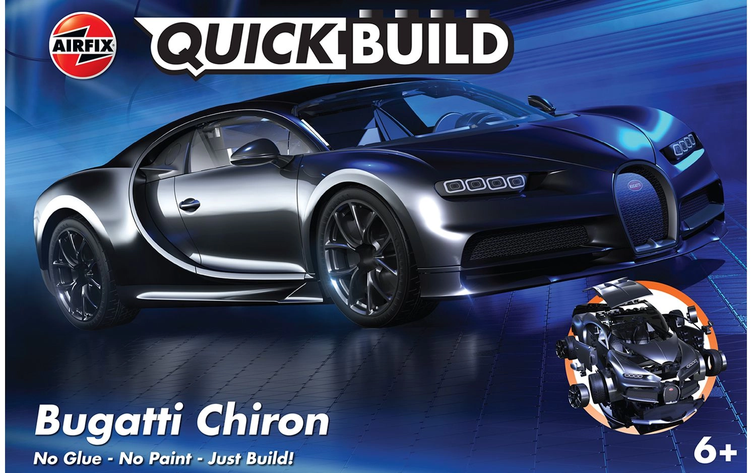 Model do sklejania Airfix J6025 Quickbuild Bugatti Chiron - Black