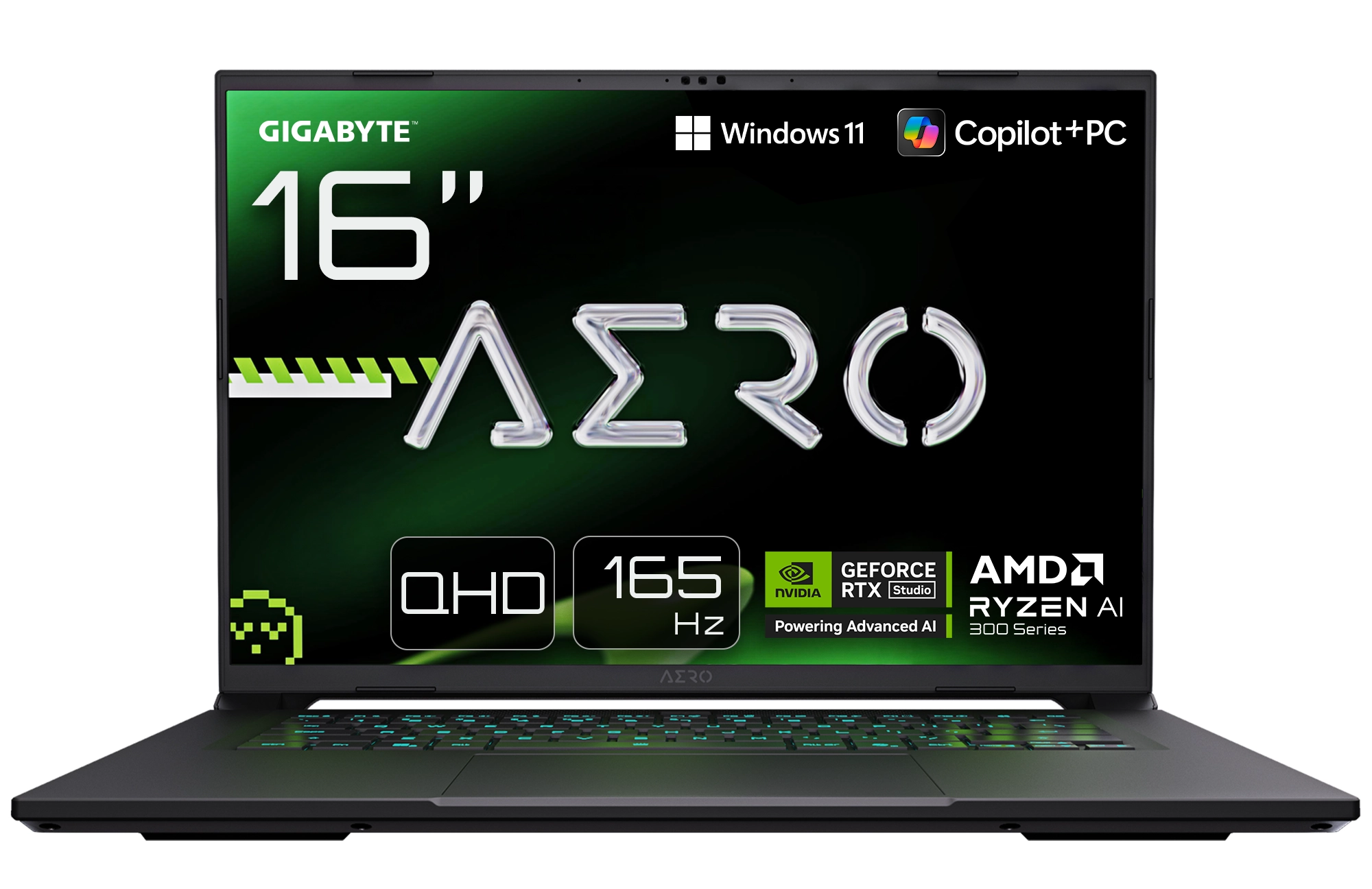 Laptop gamingowy Gigabyte AERO X16 1TH 16" 165Hz Ryzen AI 7 350 16GB RAM 1TB Dysk SSD RTX5050 DLSS4 Win11 Szary Funkcje AI