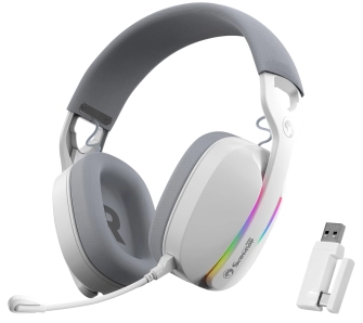 Słuchawki bezprzewodowe z mikrofonem Marvo Pulz 70W Nauszne Biały