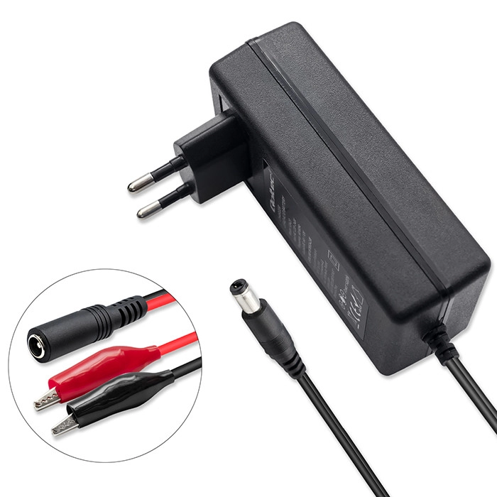 Ładowarka Qoltec 52423 Automatyczna do akumulatora AGM GEL STD 6V 12V / 1.5A  Prostownik z sygnalizatorem LED