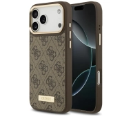 Guess 4G Logo Plate MagSafe do iPhone 17 Pro Max brązowy