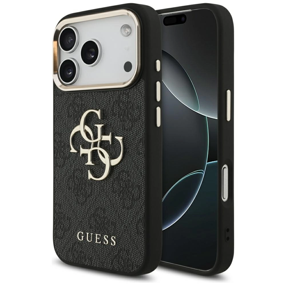 Etui Guess 4G Big 4G Classic Logo do iPhone 17 Pro czarny złoty