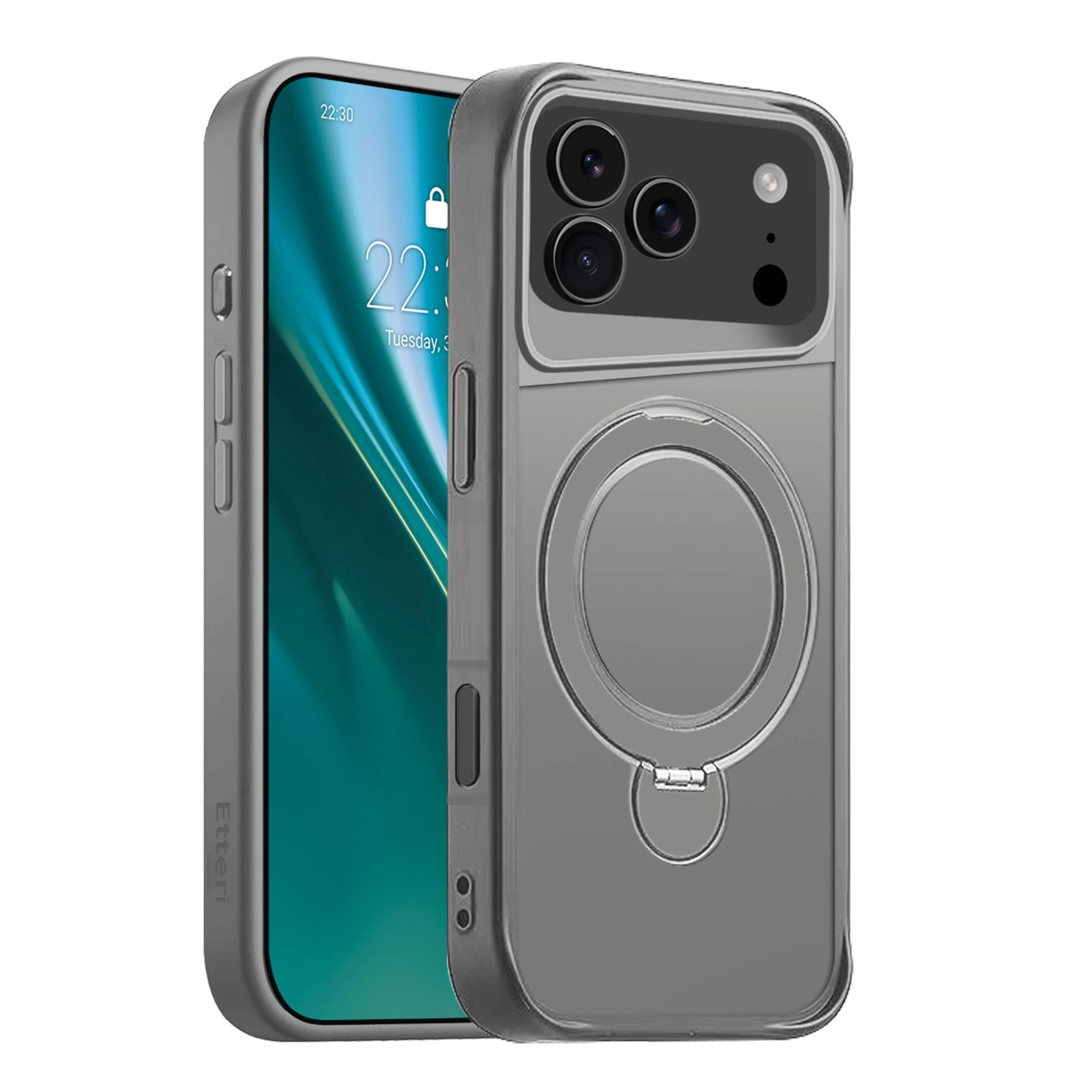 Etui Etteri Matt Mag Ring do iPhone 17 Pro Max Czarny