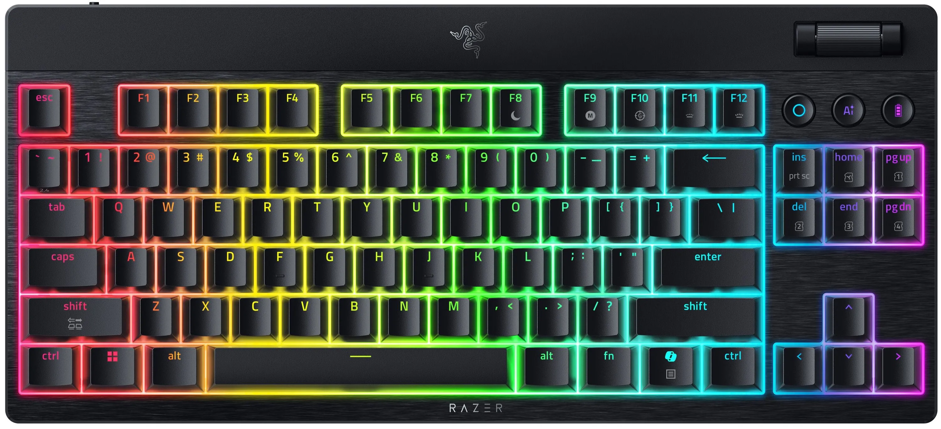 Klawiatura mechaniczna Razer BlackWidow V4 Tenkeyless HyperSpeed Yellow Czarny