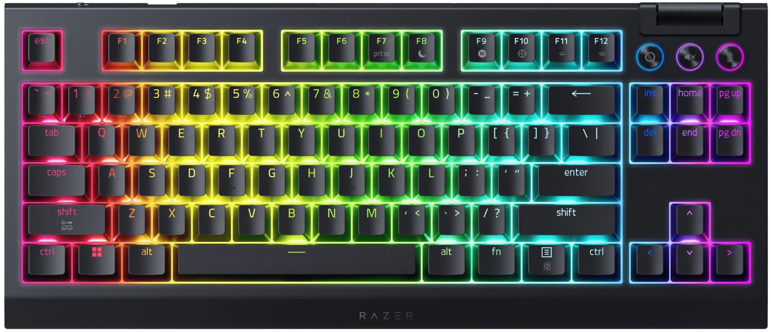 Klawiatura mechaniczna Razer BlackWidow V4 Tenkeyless HyperSpeed Orange Czarny