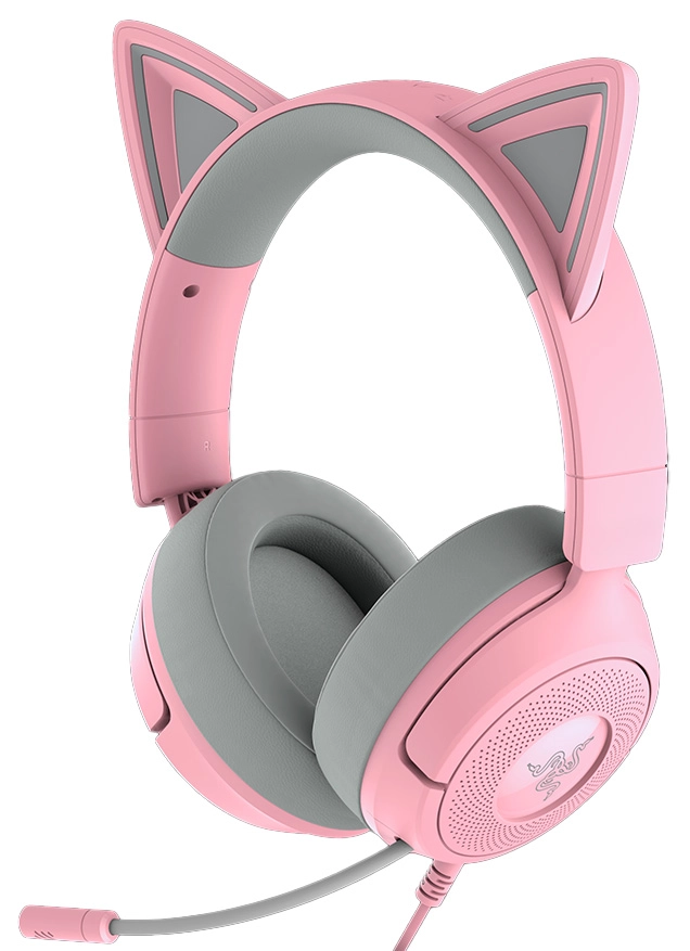 Słuchawki przewodowe z mikrofonem Razer Kraken Kitty V3 X Nauszne Różowy