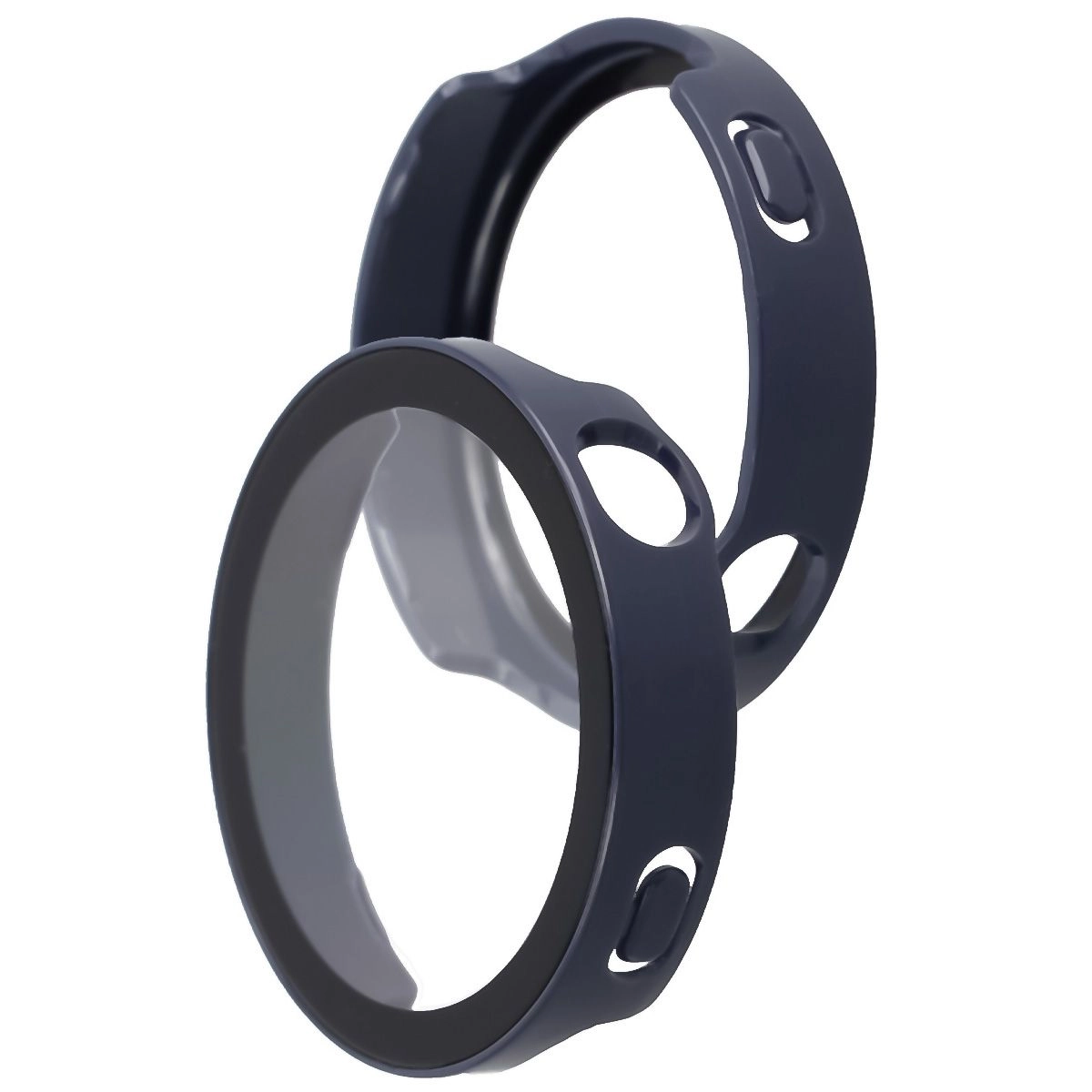 Nakładka na tarczę Bizon ze szkłem do Huawei Watch GT6 41 mm niebieski