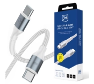 3mk Hyper Cable N-SERIES USB-C do USB-C 1m 20V/5 A 100W Biały