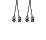 Nedis COTH24200GY50 2x RCA 5m Srebrny
