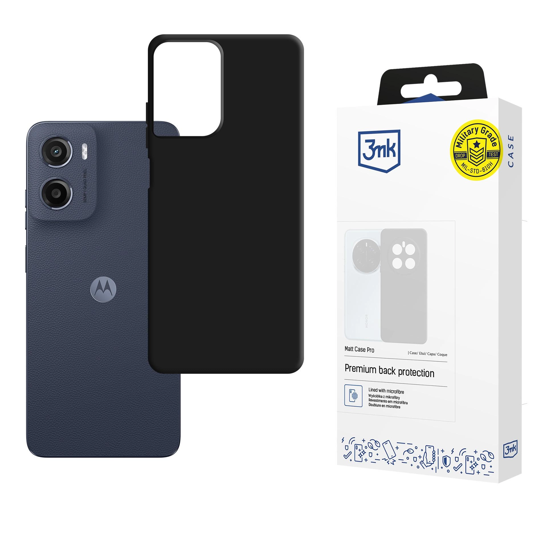 Etui 3mk Matt Case Pro do Motorola Moto E15 Czarny