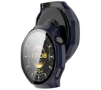 Nakładka na tarczę Bizon ze szkłem do Huawei Watch GT6 Pro 46mm Niebieski