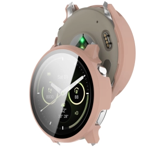 Nakładka na tarczę Bizon ze szkłem do Garmin Venu 4 41mm Różowy