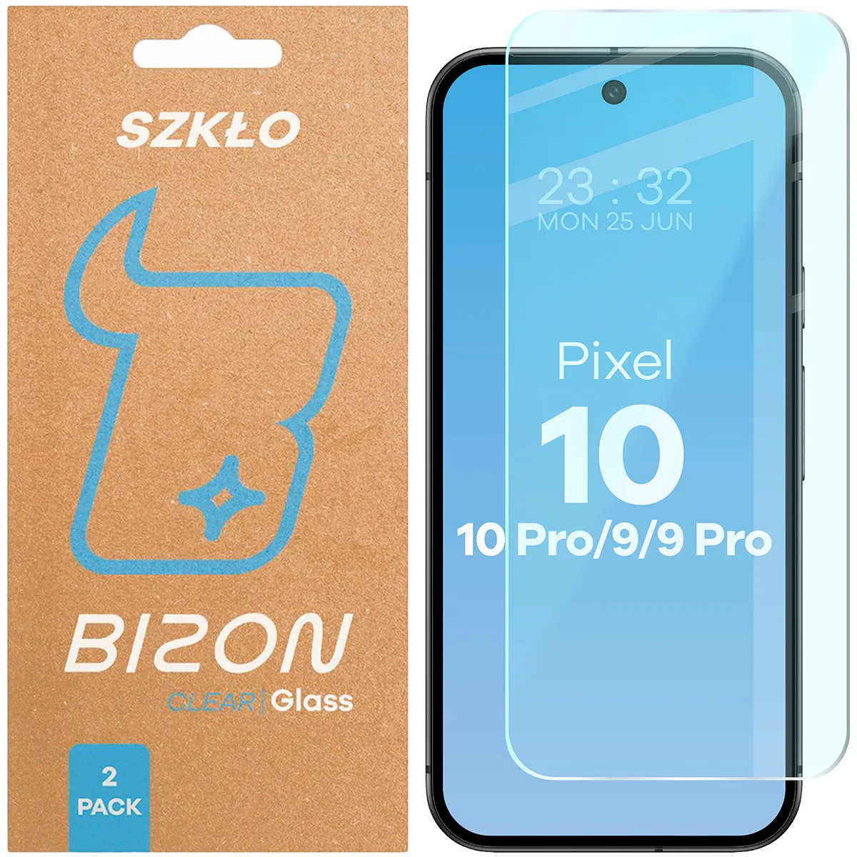Szkło hartowane Bizon Clear Duo do Google Pixel 10 / 10 Pro / 9 / 9 Pro
