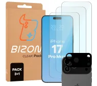 Bizon 3x Szkło hartowane + szybka na aparat iPhone 17 Pro Max
