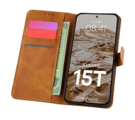 Bizon z klapką Pocket do Xiaomi 15T Brązowy