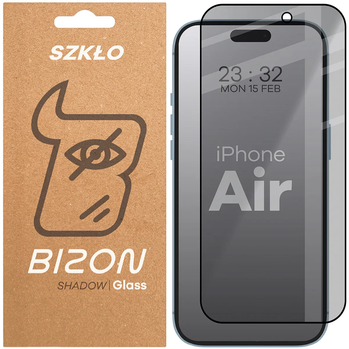 Szkło hartowane Bizon prywatyzujące pełne Edge Shadow do iPhone Air