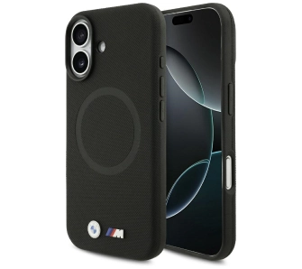 Etui BMW M FW Metal Logo MagSafe do iPhone 17 Czarny