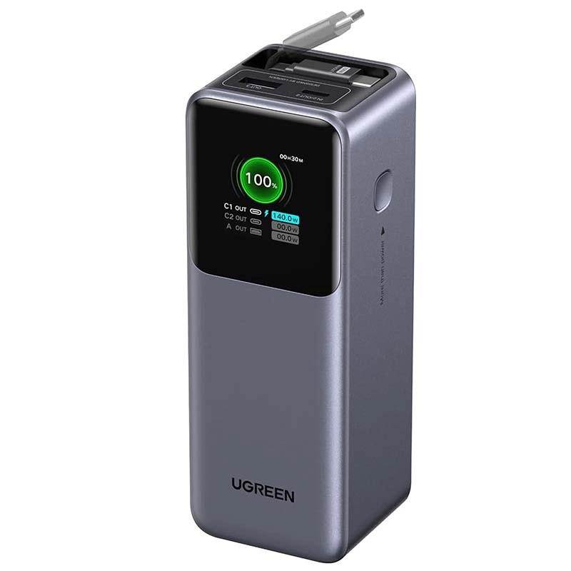 фото Внешний аккумулятор (пауэрбанк) Ugreen PB726 Nexode 20000mAh 165W with Retractable USB-C (55987) 1