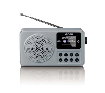 Radioodbiornik Lenco PDR-034GY Radio FM DAB+ Bluetooth Szary